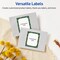 Avery Printable Rectangle Labels, 4" x 3-1/3", Matte White, Pre-printed Teal & Metallic Gold Frame Design, Sure Feed Technology, Laser & Inkjet Compatible, 80 Total